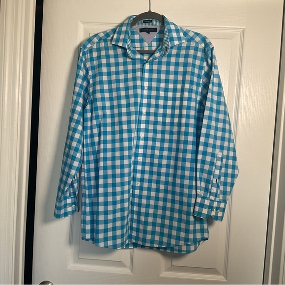 Tommy Hilfiger Other - Tommy Hilfiger Blue and White Gingham Dress Shirt